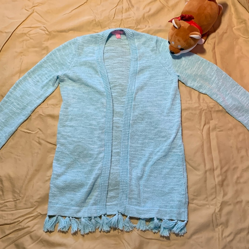 Lily Pulitzer Edita Fringe Cardigan EUC XS $25